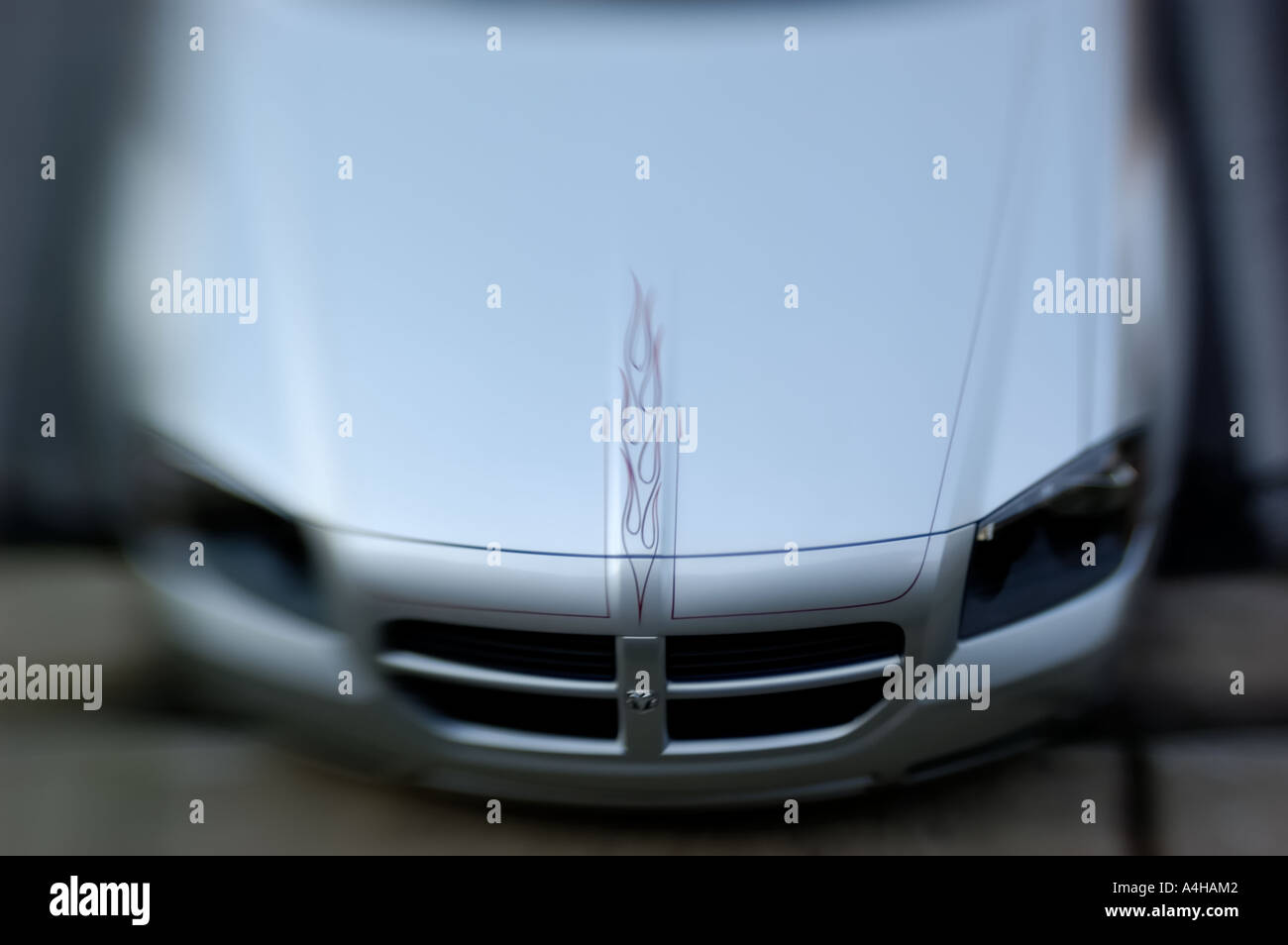Dodge Magnum wagon. Top view of hood. Stock Photo