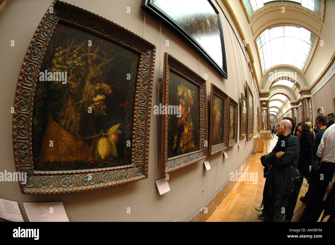 Louvre Museum in Paris, France, showing The Seasons by Giuseppe Arcimboldo Stock Photo