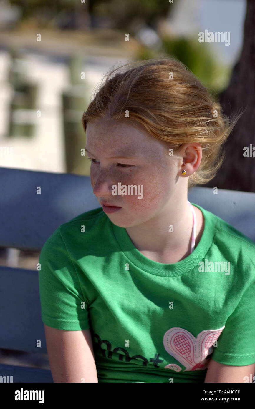 11 year old girl thinking hi-res stock photography and images - Alamy