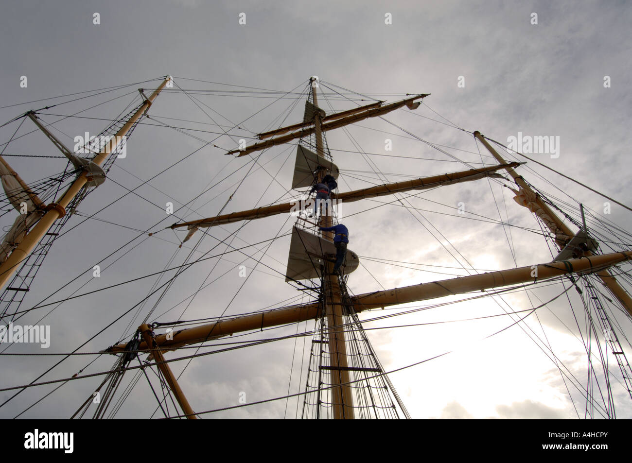 Tall ships rigging Stock Photo Alamy