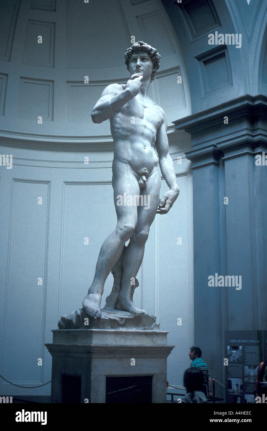 Michelangelo s David in the Accademia Galleria dell Accademia Florence Italy Stock Photo