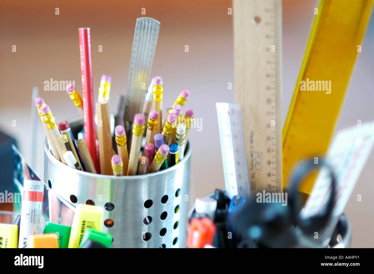 Office work pens Stock Photo Alamy