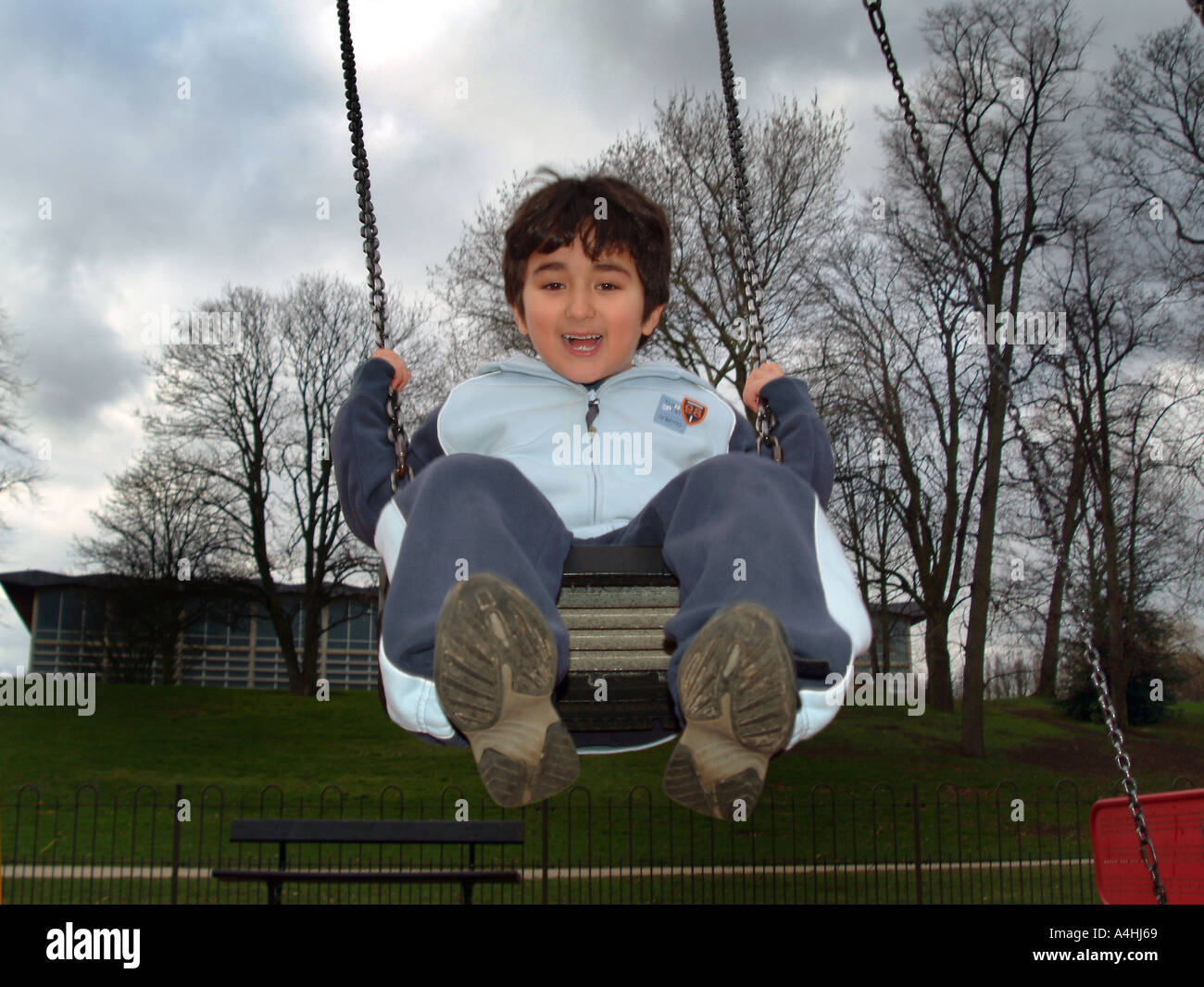 PUPIL SWINGING Stock Photo