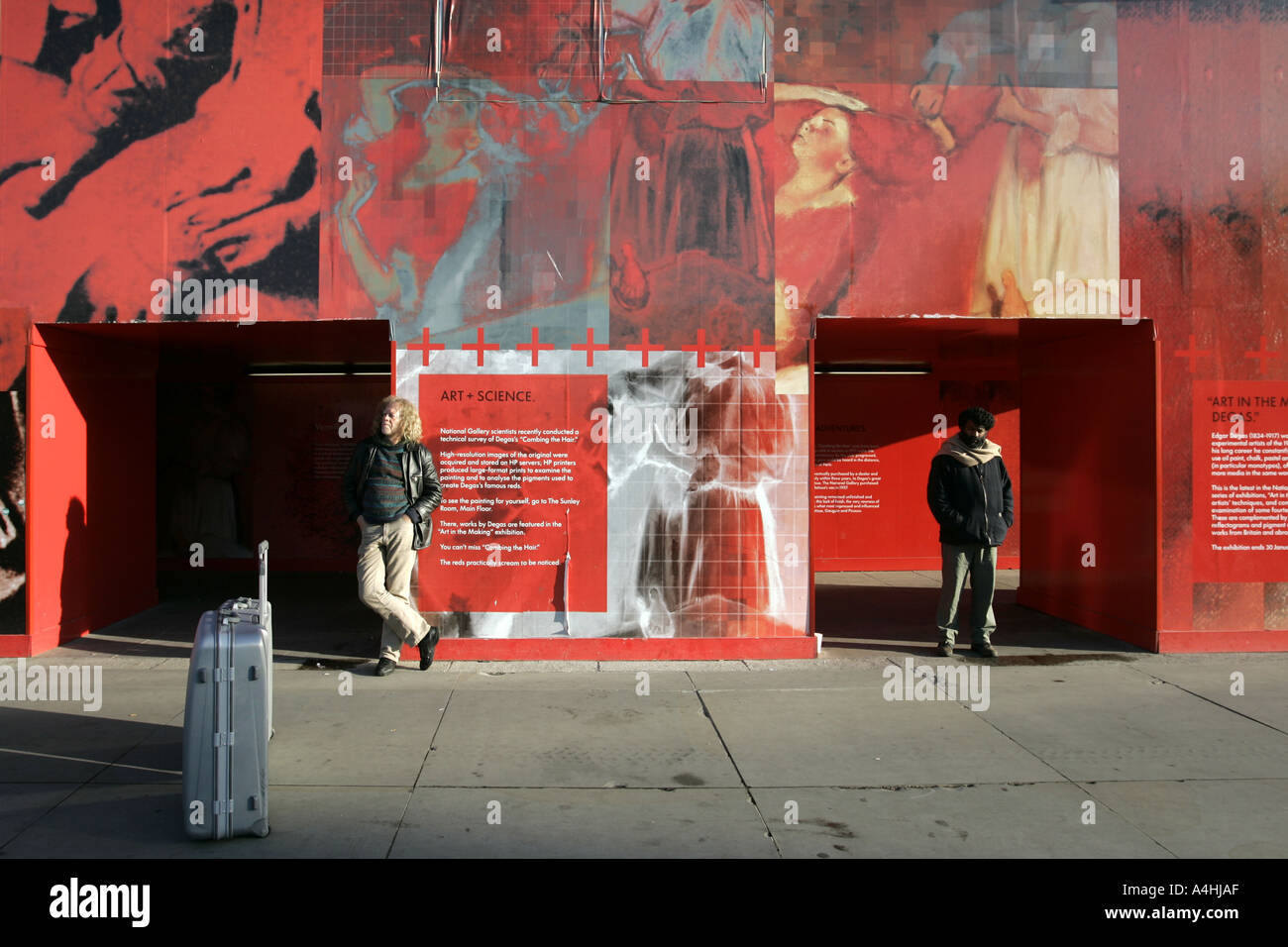 Refurbishing cover at National Gallery London Stock Photo