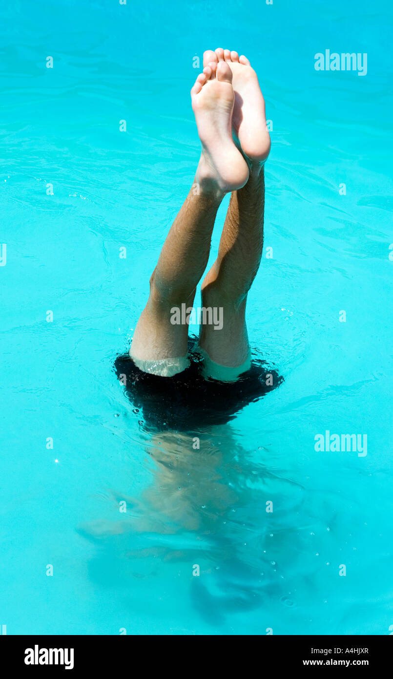 Pool Hand Stand Underwater pool handstand hi-res stock photography and images - Alamy