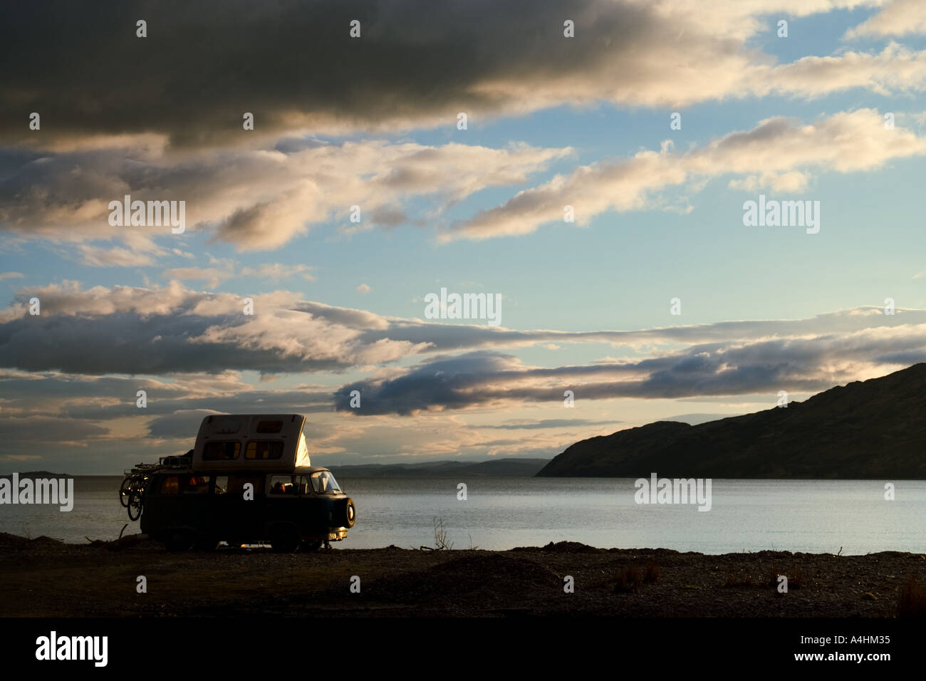 VW camper van in the Scottish Highlands Stock Photo - Alamy