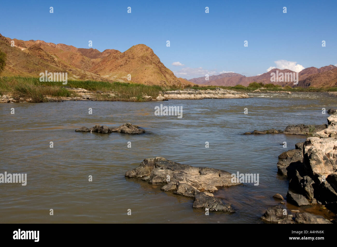 Orange River Ai Ais Richtersveld Transfrontier Park Namaqualand South Africa Stock Photo