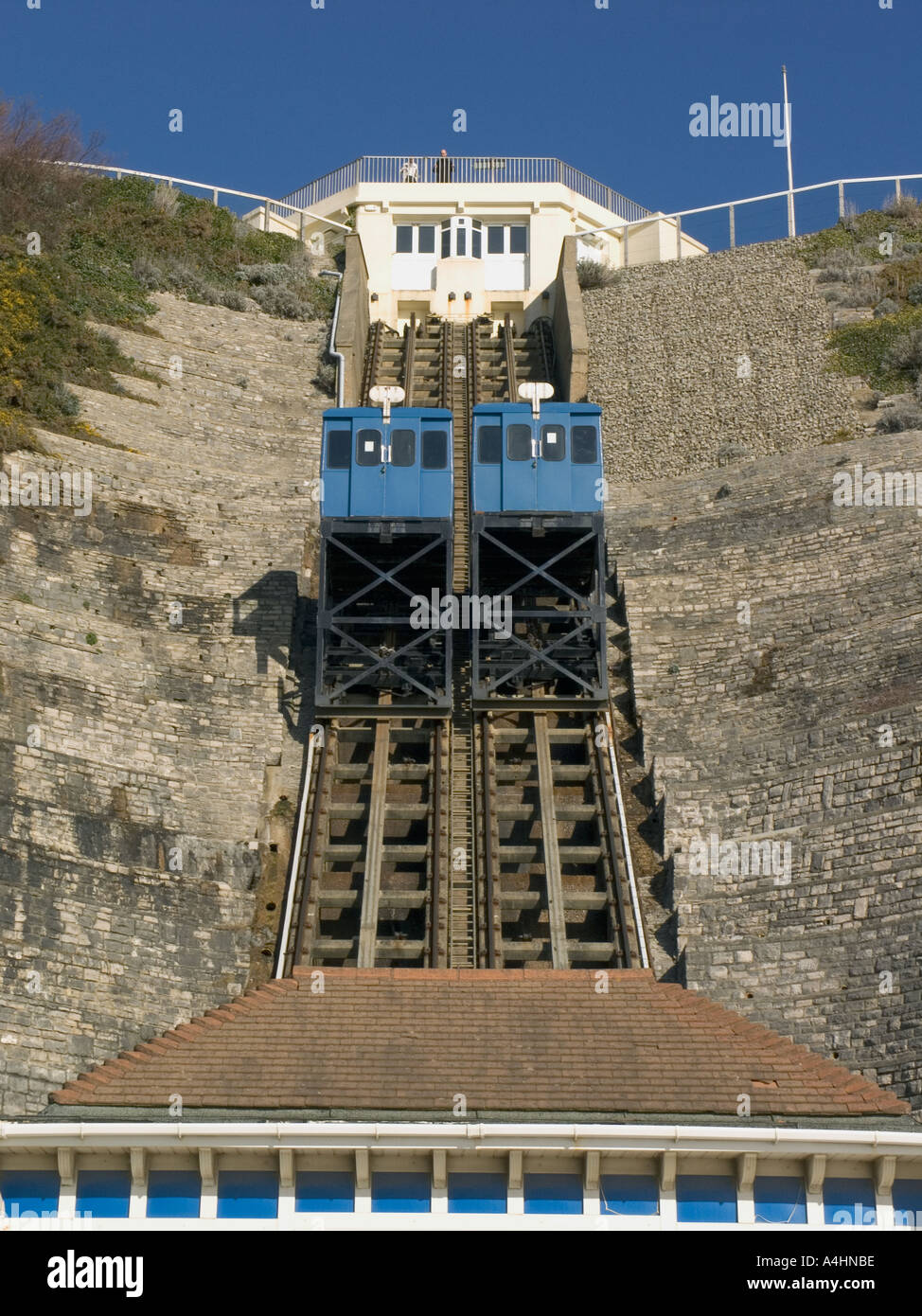 Cliff railway Bournemouth Stock Photo