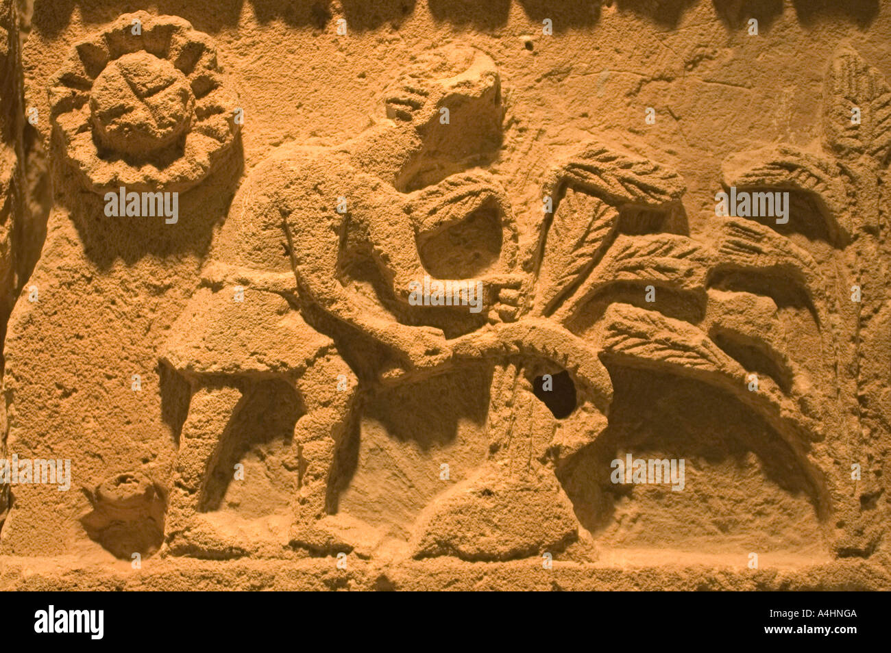 Antique relief in the national Museum, Tripoli, Libya Stock Photo
