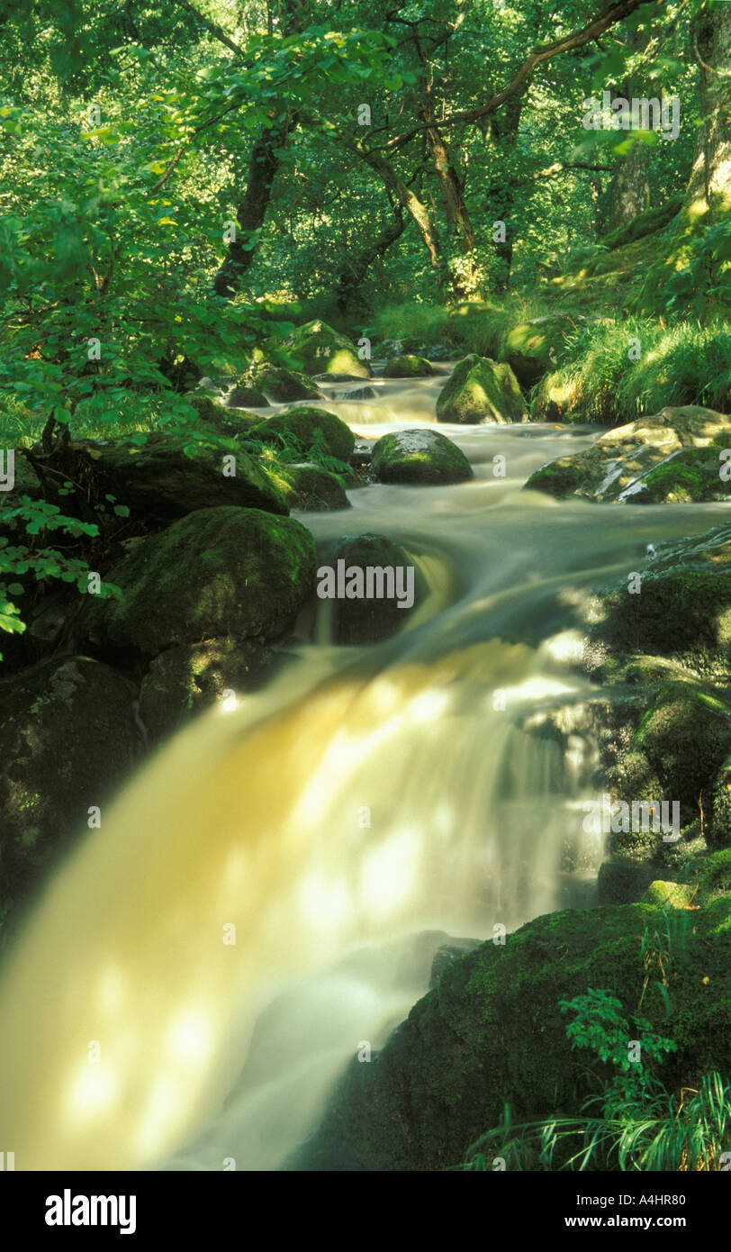 Waterfall in Cumbria Lake District Stock Photo