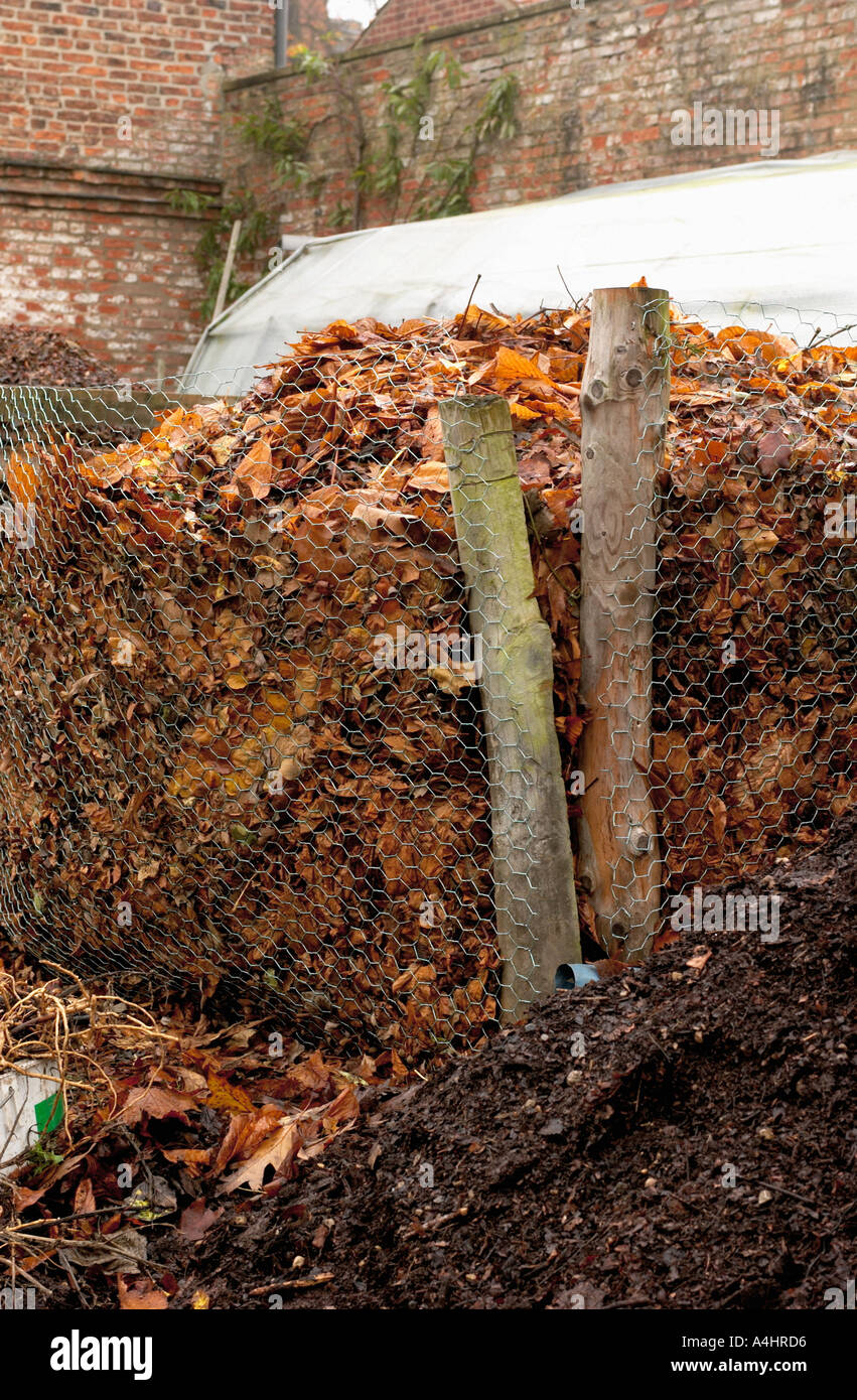 Compost heap in garden setting Stock Photo Alamy