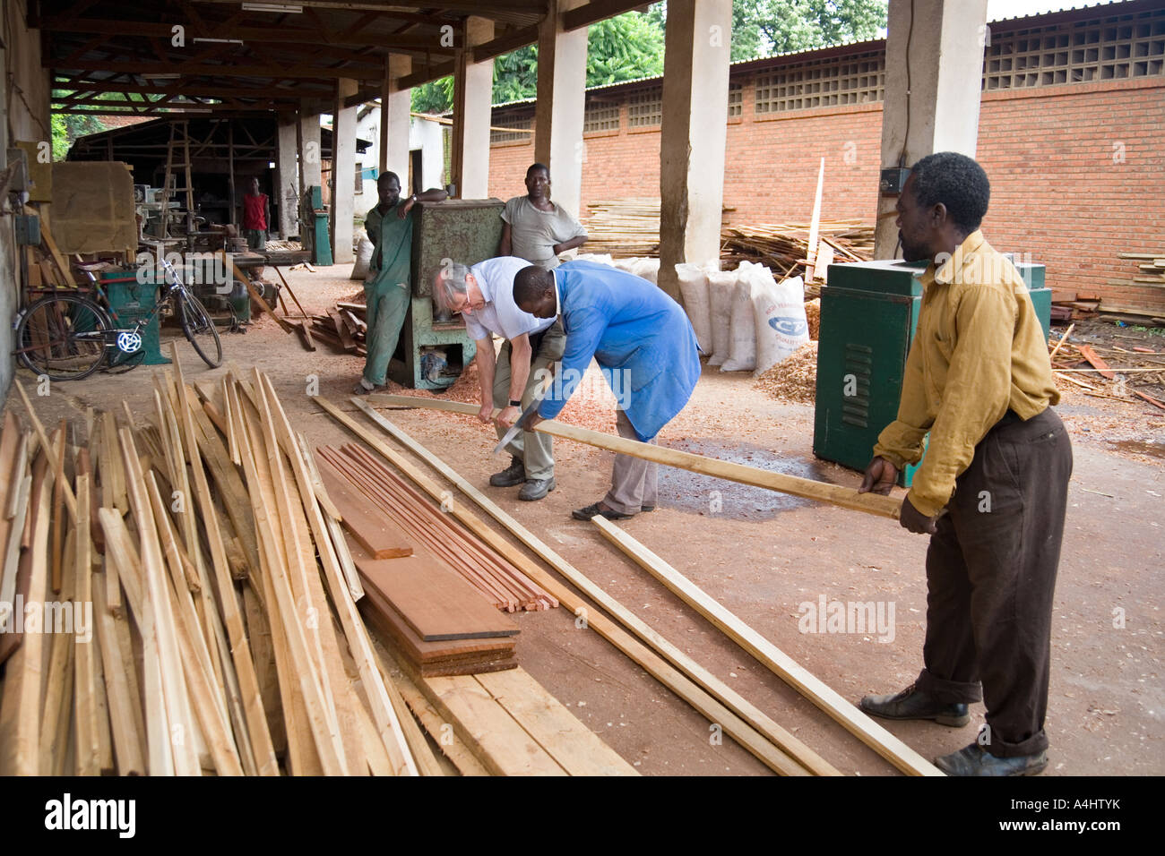 A timber yard in Lilongwe Malawi Africa Stock Photo Alamy