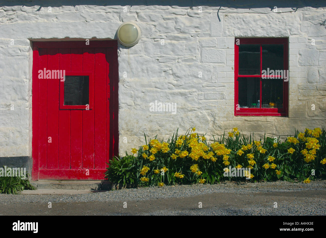 Traditional stone building at Avoca Handweavers Avoca Co Wicklow Ireland Stock Photo