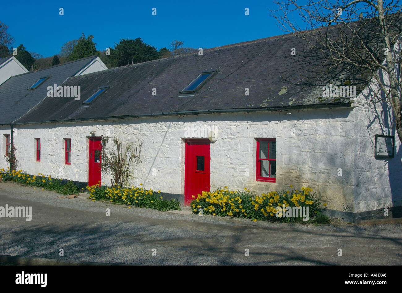 Traditional stone building at Avoca Handweavers Avoca Co Wicklow Ireland Stock Photo