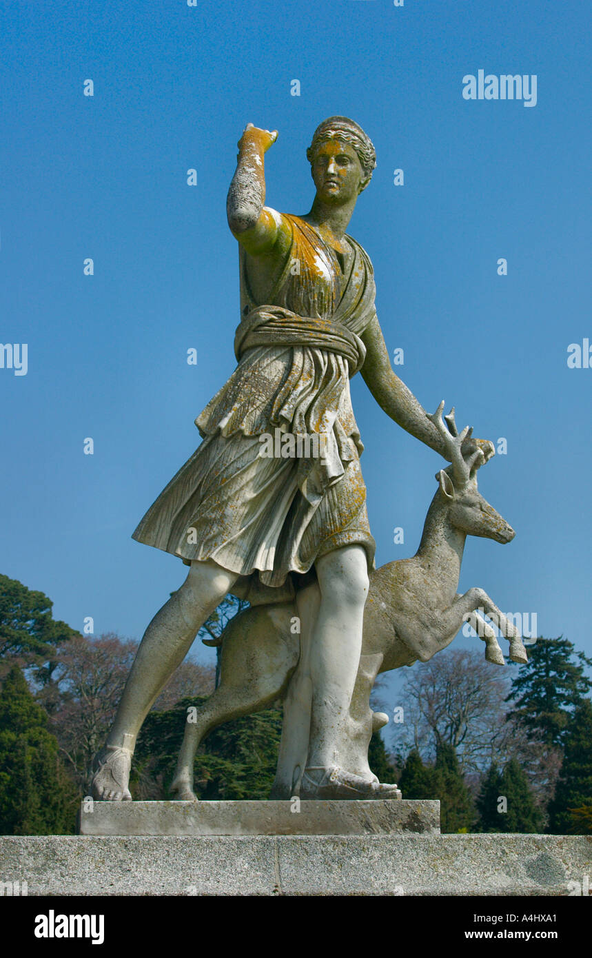 Statue of Roman godess Diana at Powerscourt House Co Wicklow Ireland Stock Photo