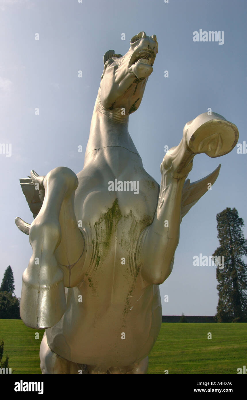 Statue of Pegasus at Powerscourt House Co WIcklow Ireland Stock Photo