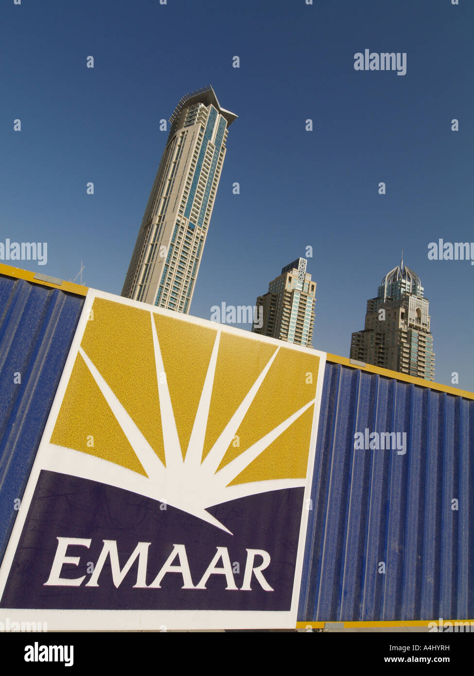Dubai Marina, construction company EMAAR Stock Photo