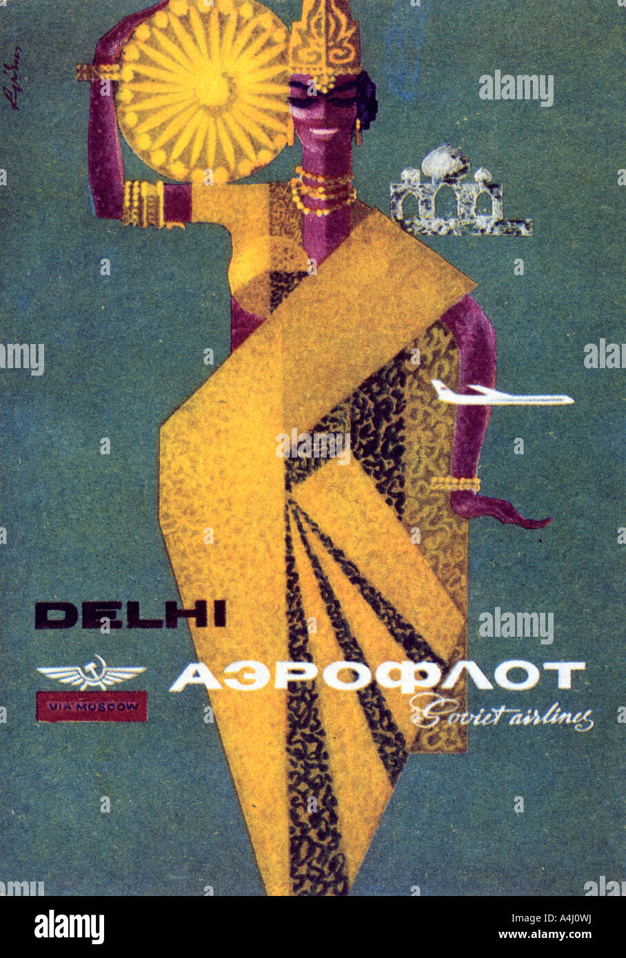 'Aeroflot', 1964.  Artist: Victor Asseriants Stock Photo