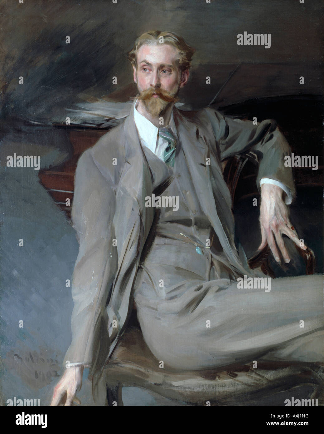 Portrait of the Artist: 'Lawrence Alexander Peter Harrison', 1902. Artist: Giovanni Boldini Stock Photo