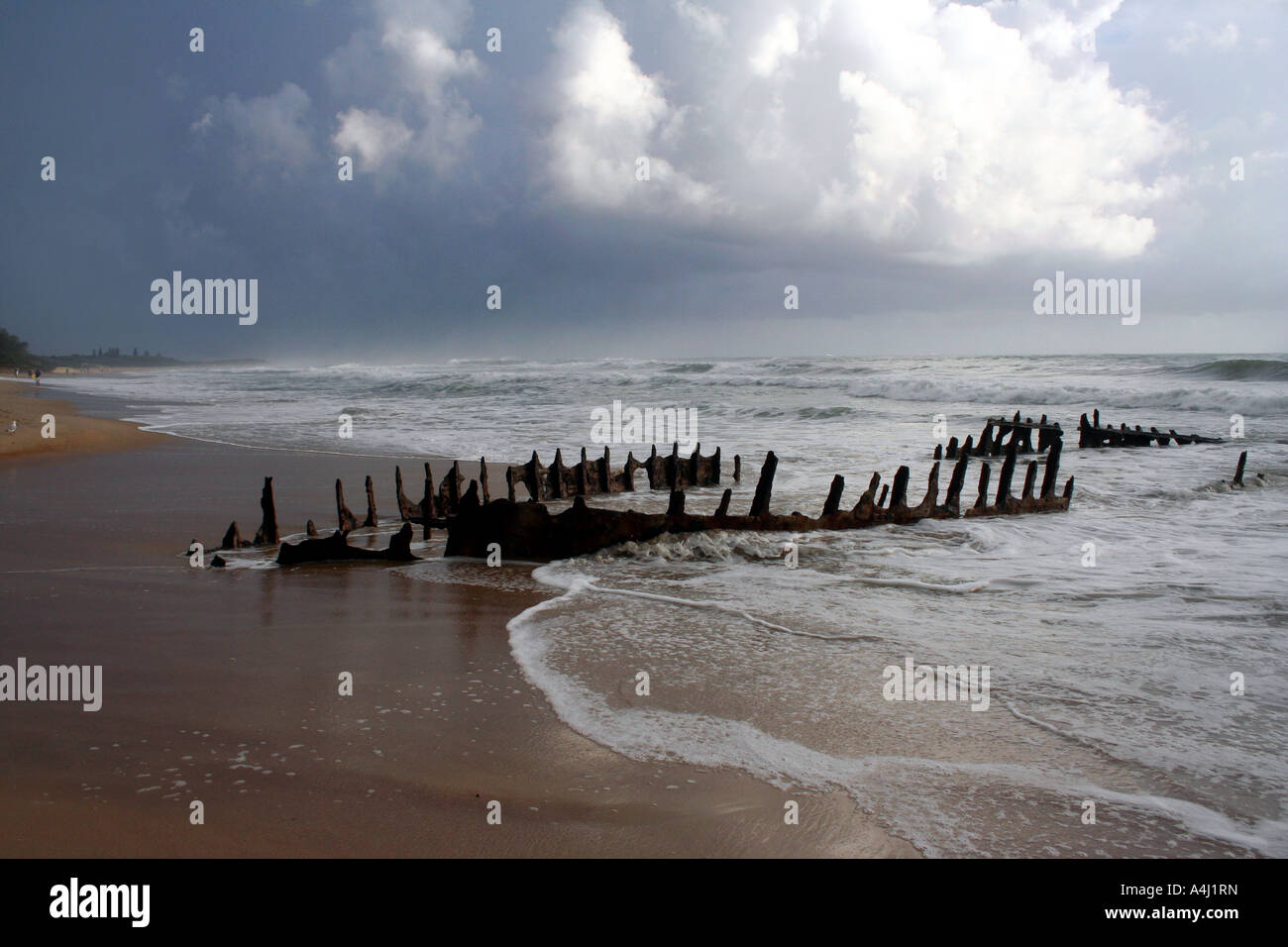 WRECK OF THE SS DICKY UNDER STORMY SKIES HORIZONTAL BAPDA10003 Stock ...