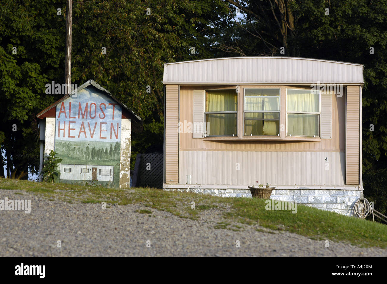 Mobile Home Dallas WV Stock Photo Alamy