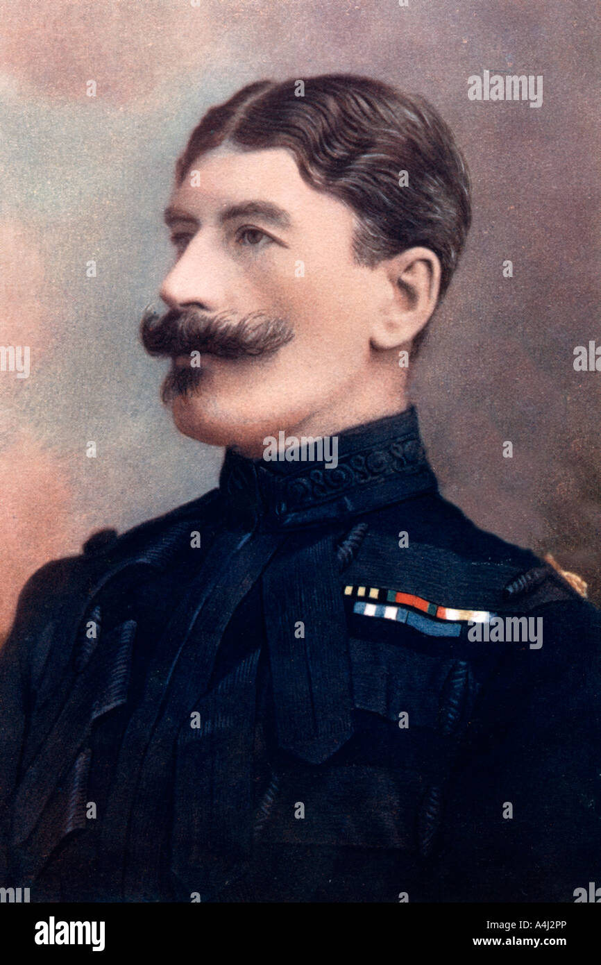 Major-General John Brabazon, commanding Imperial Yeomanry, South Africa, 1902. Artist: HW Barnett Stock Photo