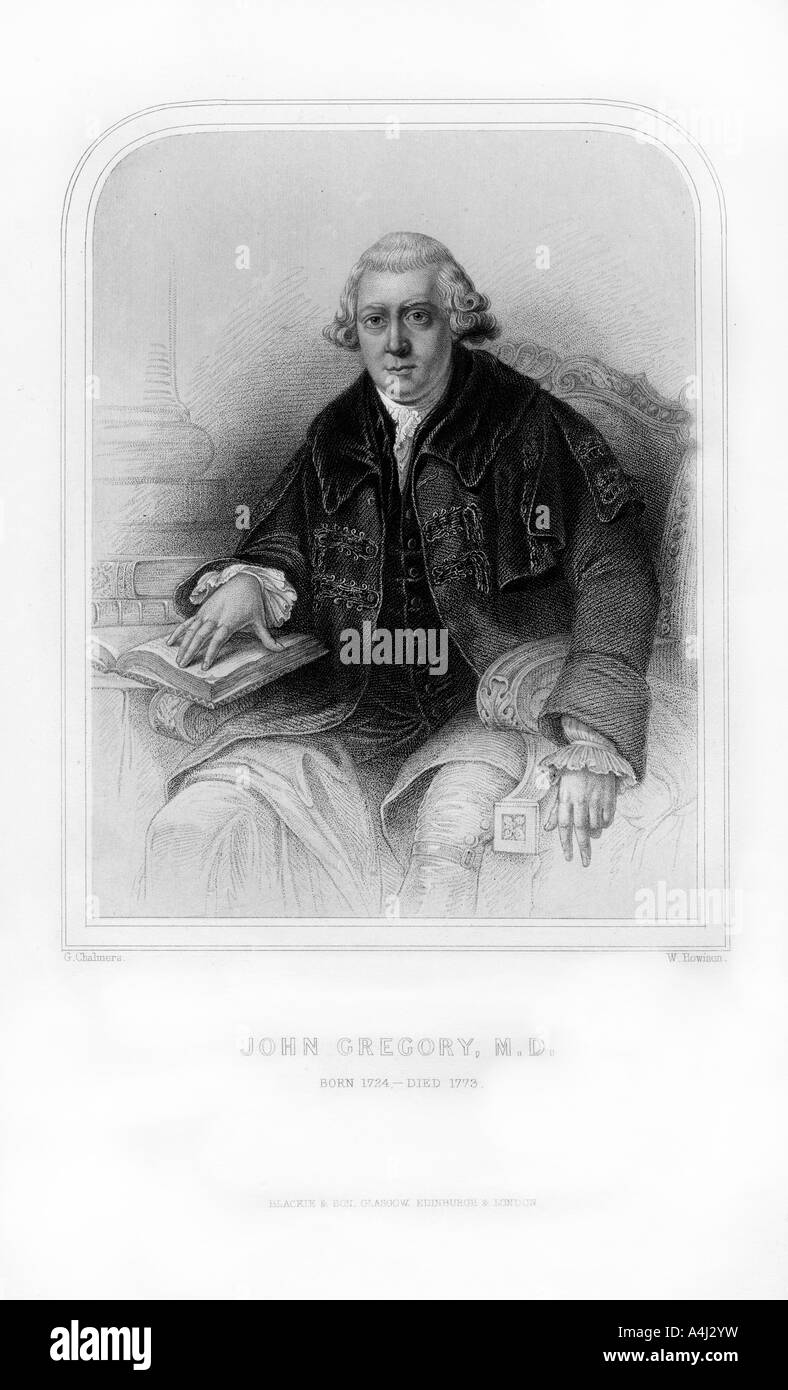 John Gregory, Scottish physician and philosopher, (1870).Artist: W Howison Stock Photo