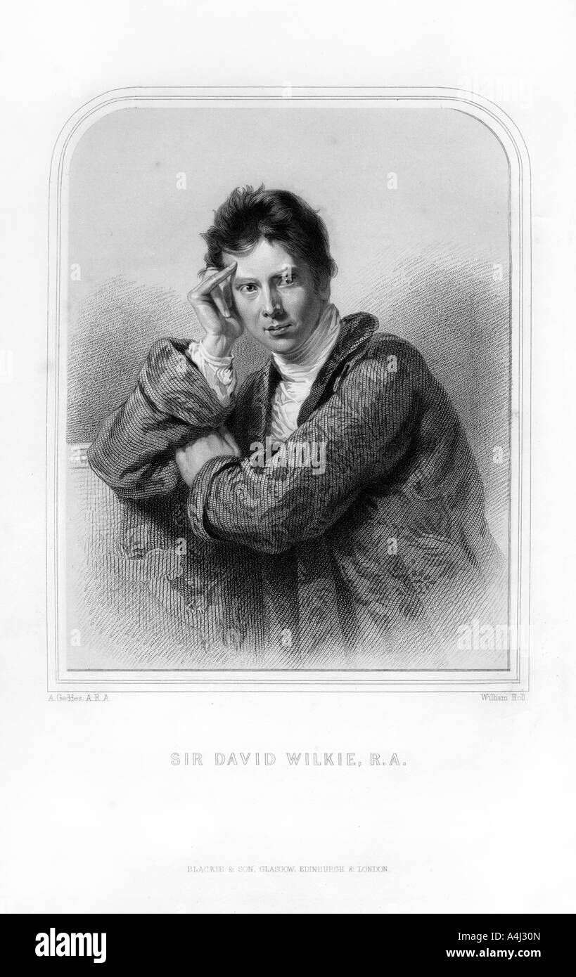 Sir David Wilkie, Scottish painter, (1870).Artist William Holl Stock