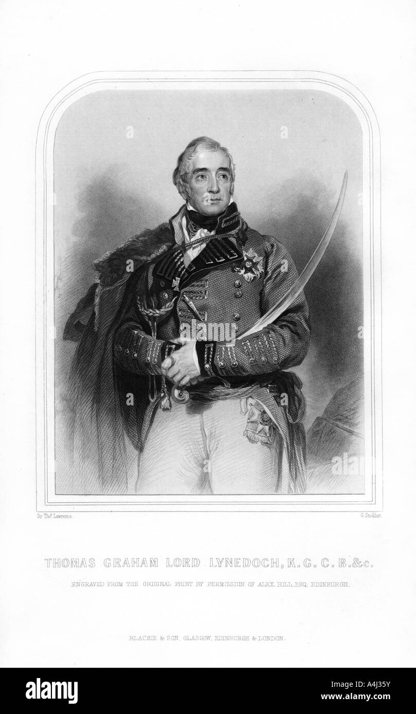 Thomas Graham, Lord Lynedoch, Scottish aristocrat, politician and soldier, (1870).Artist: G Stoddart Stock Photo
