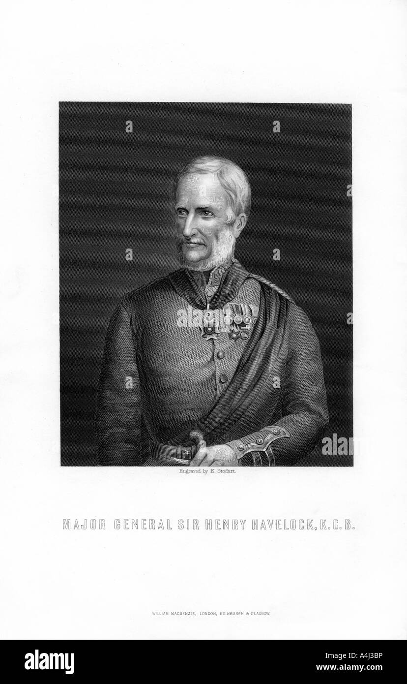 Major-General Sir Henry Havelock, British general, (1893).Artist: E Stodart Stock Photo