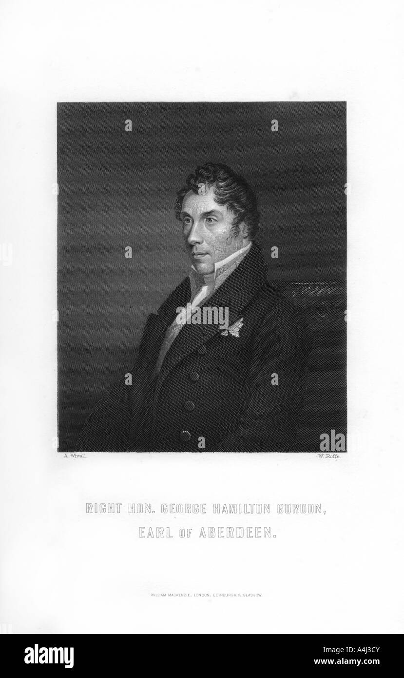 George Hamilton-Gordon, Prime Minister of the United Kingdom, 1893. Creator: William Roffe. Stock Photo