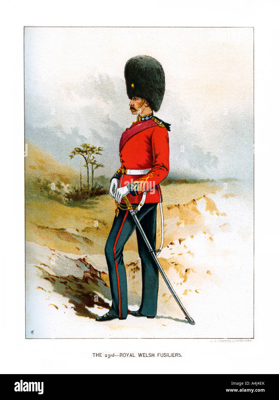 'The 23rd Royal Welsh Fusiliers', c1890. Artist: Unknown Stock Photo
