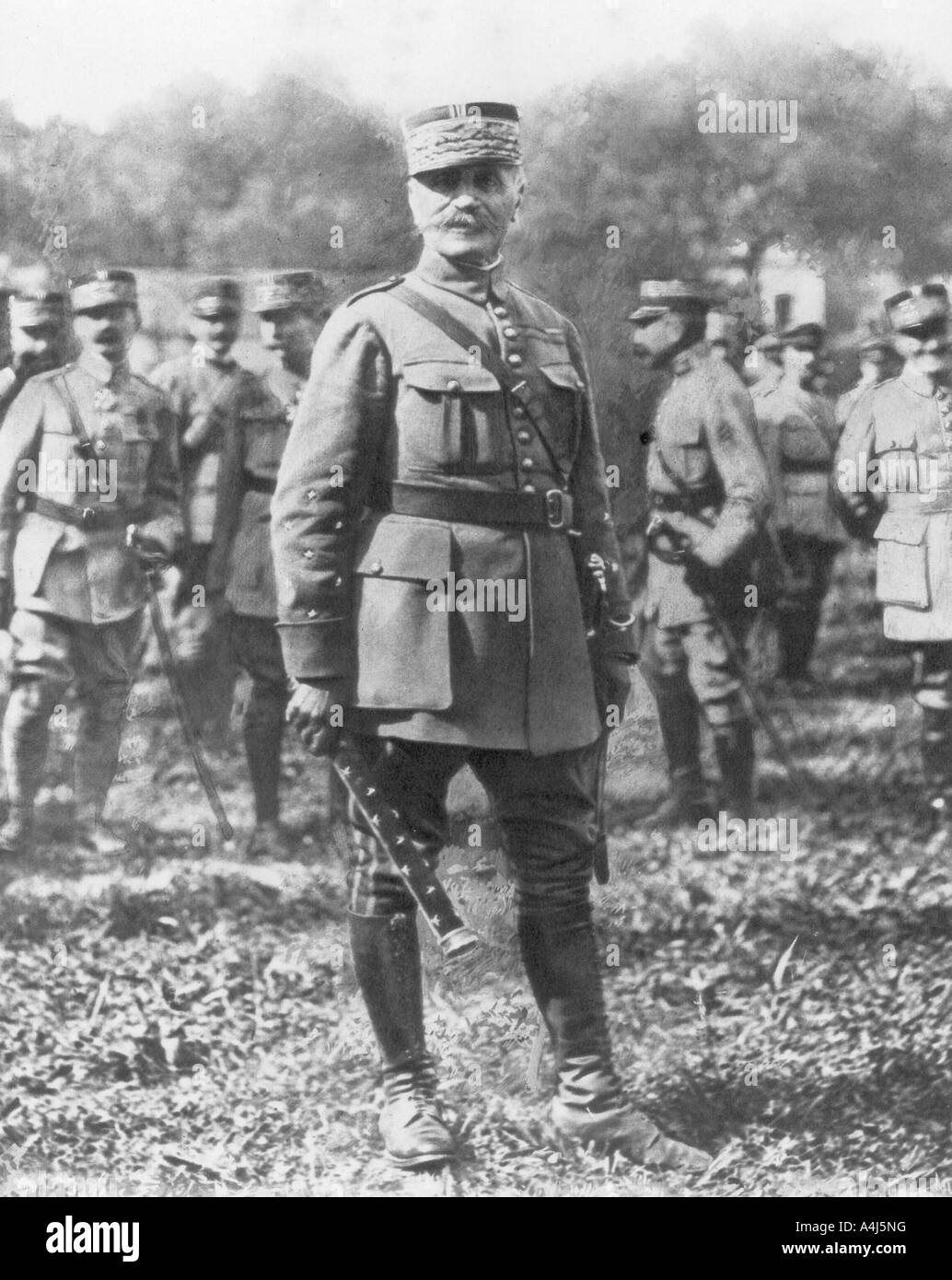Ferdinand Foch, French general and Allied Supreme Commander in World War I, 1918. Artist: Unknown Stock Photo