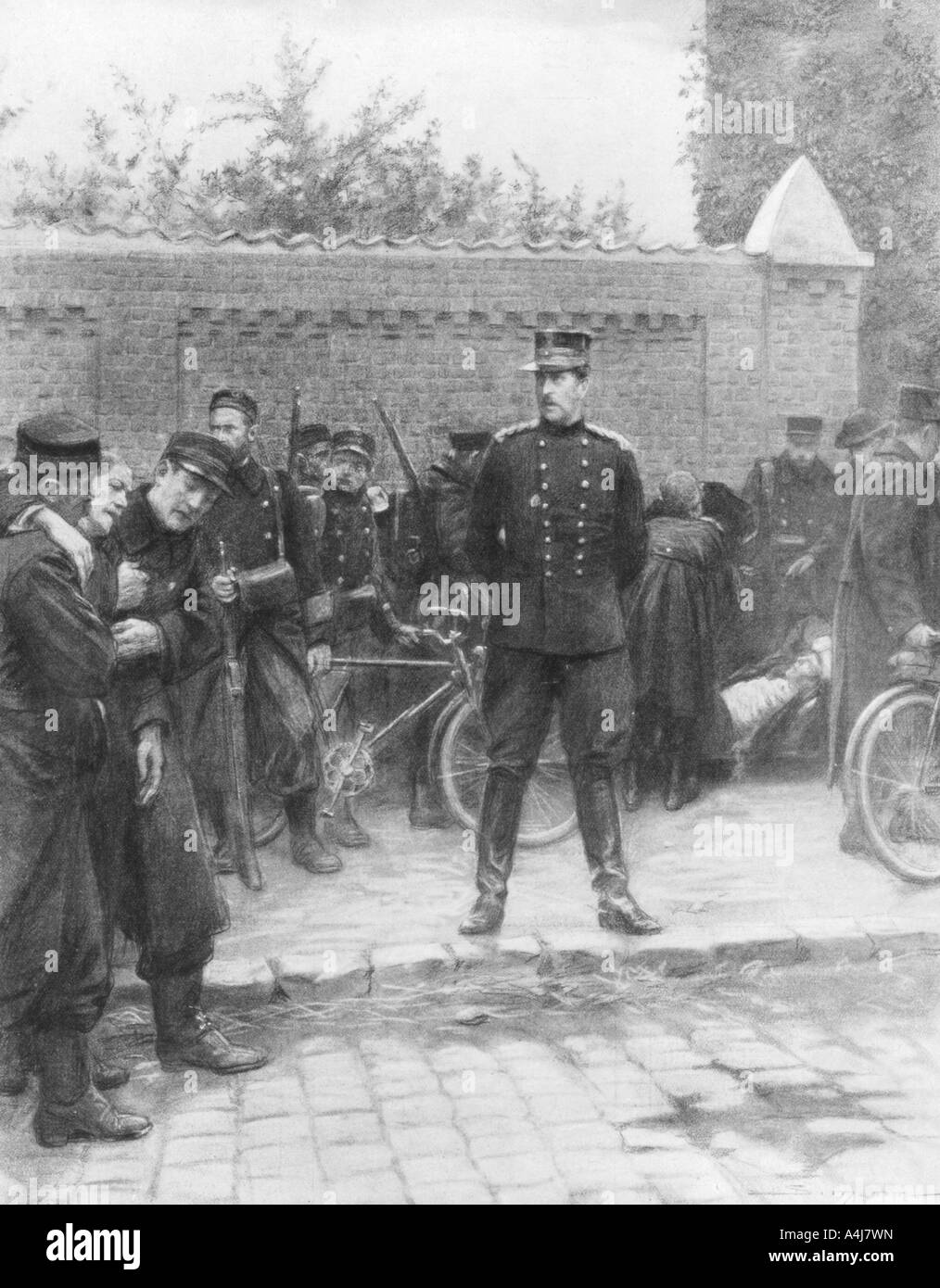 King Albert of the Belgians during the siege of Antwerp, Belgium, September-October 1914 (1926).Artist: J Simont Stock Photo