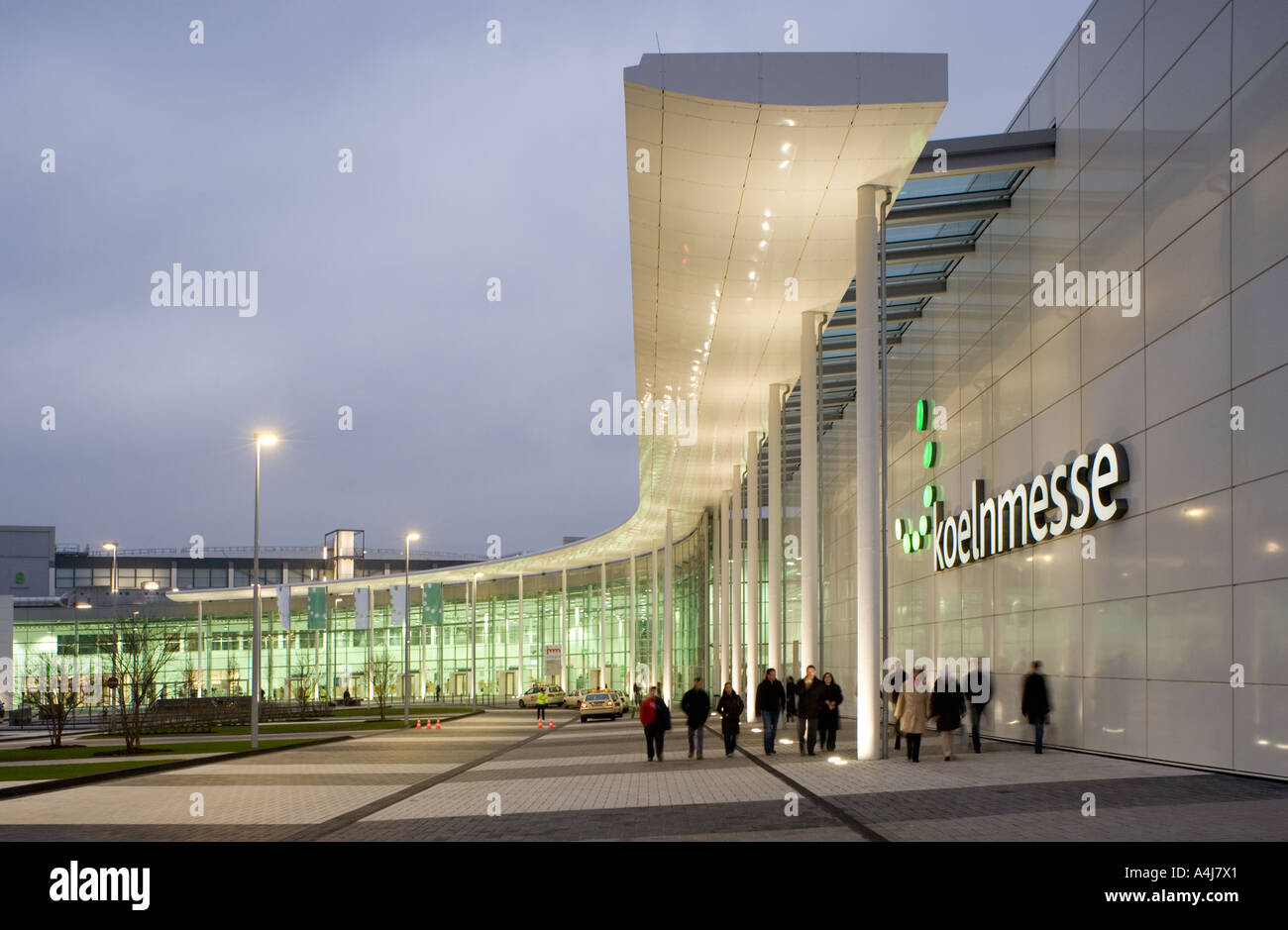 Germany, North Rhine Westphalia, Cologne, Entrance to the new exhibition halls Stock Photo