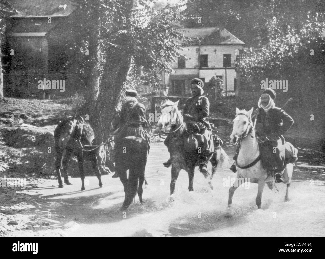 Sudanese cavalry, France, 1915. Artist: Unknown Stock Photo