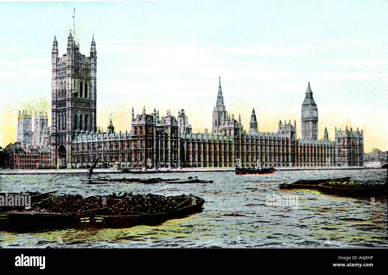 Houses of Parliament, London, 20th Century. Artist: Unknown Stock Photo