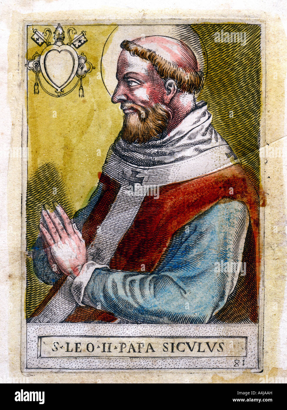 Pope Leo II. Artist Unknown Stock Photo Alamy