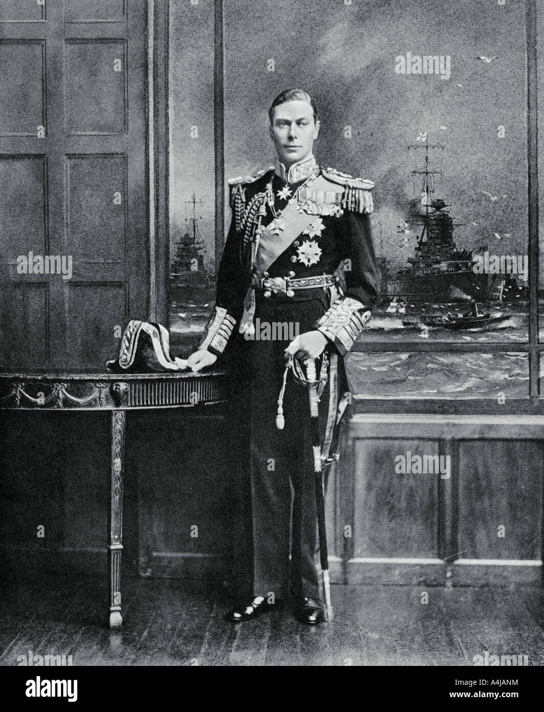 George VI, Admiral of the Fleet in the Royal Navy, 1936. Artist ...
