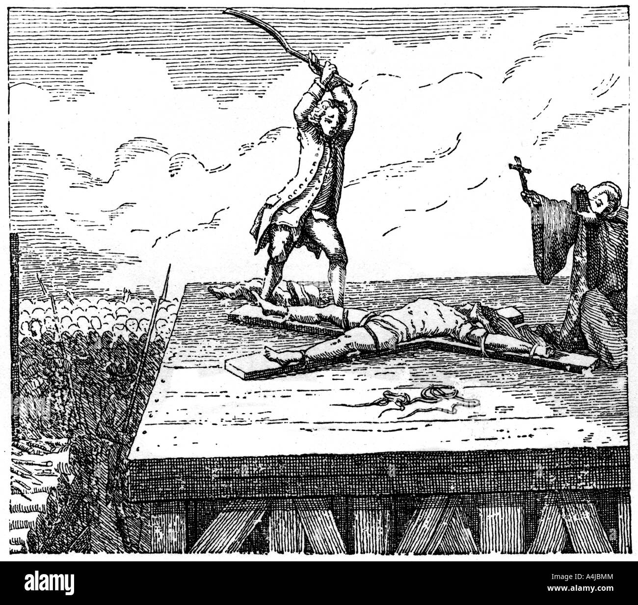 Prisoner Receives Torture, (1885). Artist: Unknown Stock Photo