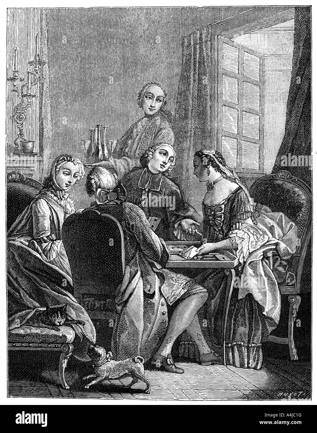 The Count In The Living Room, (1885).Artist: Eisen Stock Photo