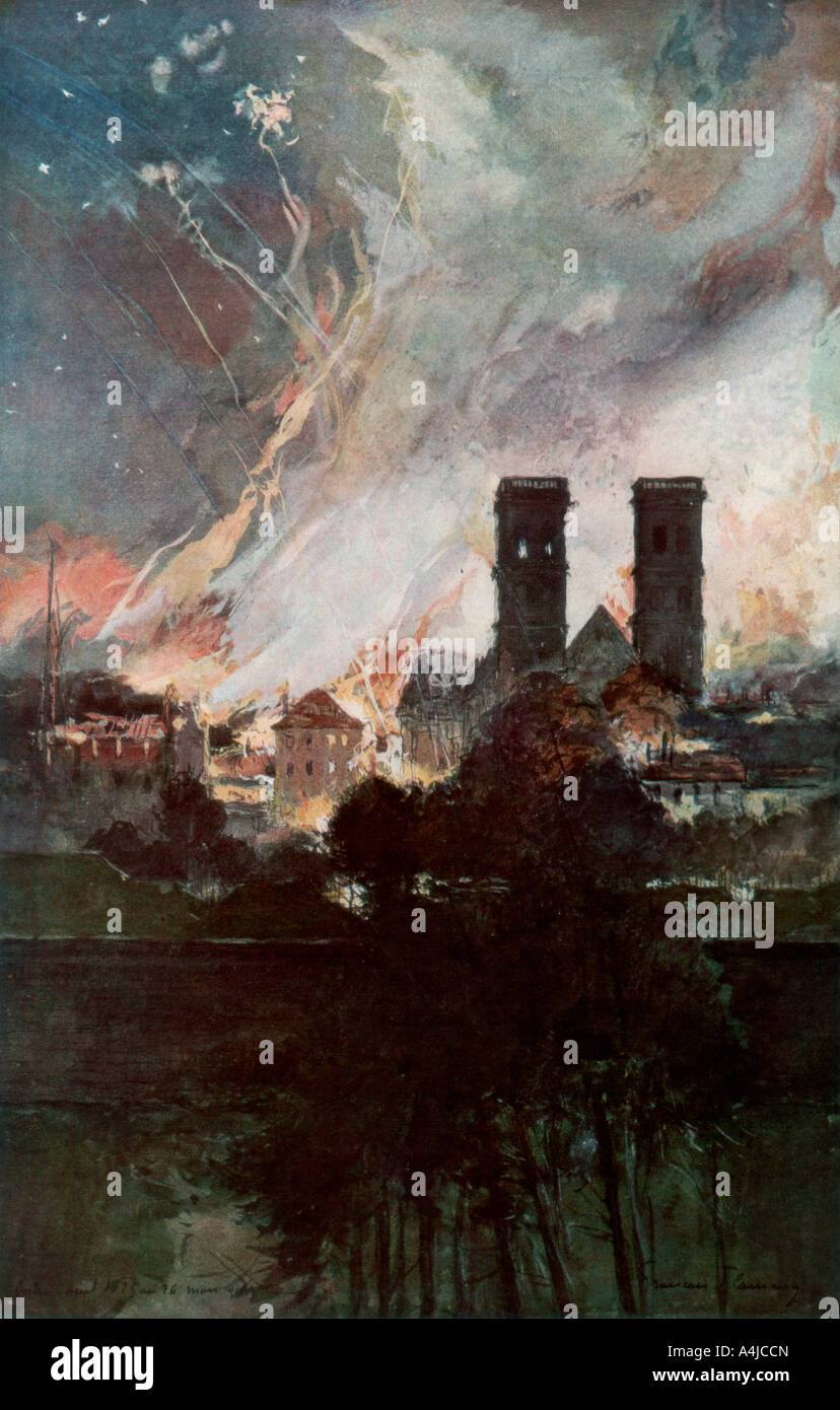 'Bombardment of Verdun with Incendiary Shells', France, 2526 March