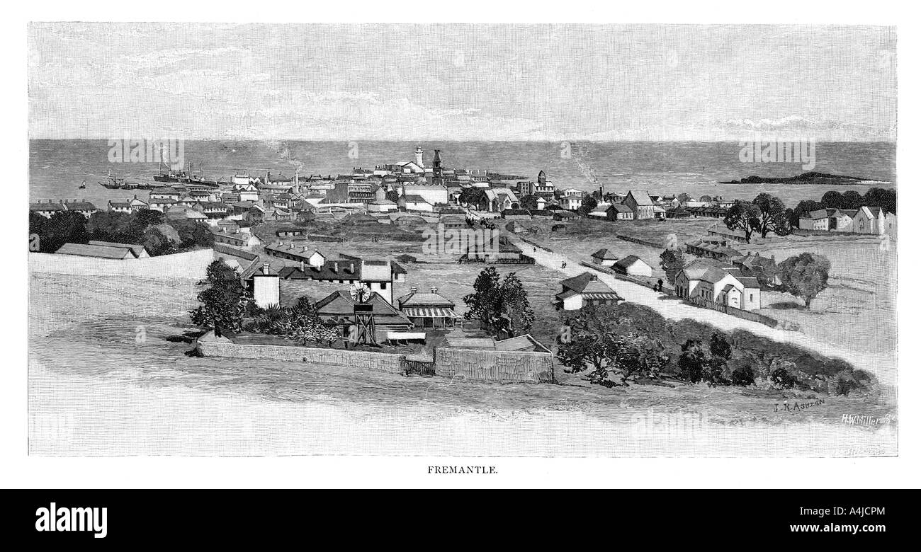 Fremantle, 1886.Artist Julian Ashton Stock Photo Alamy