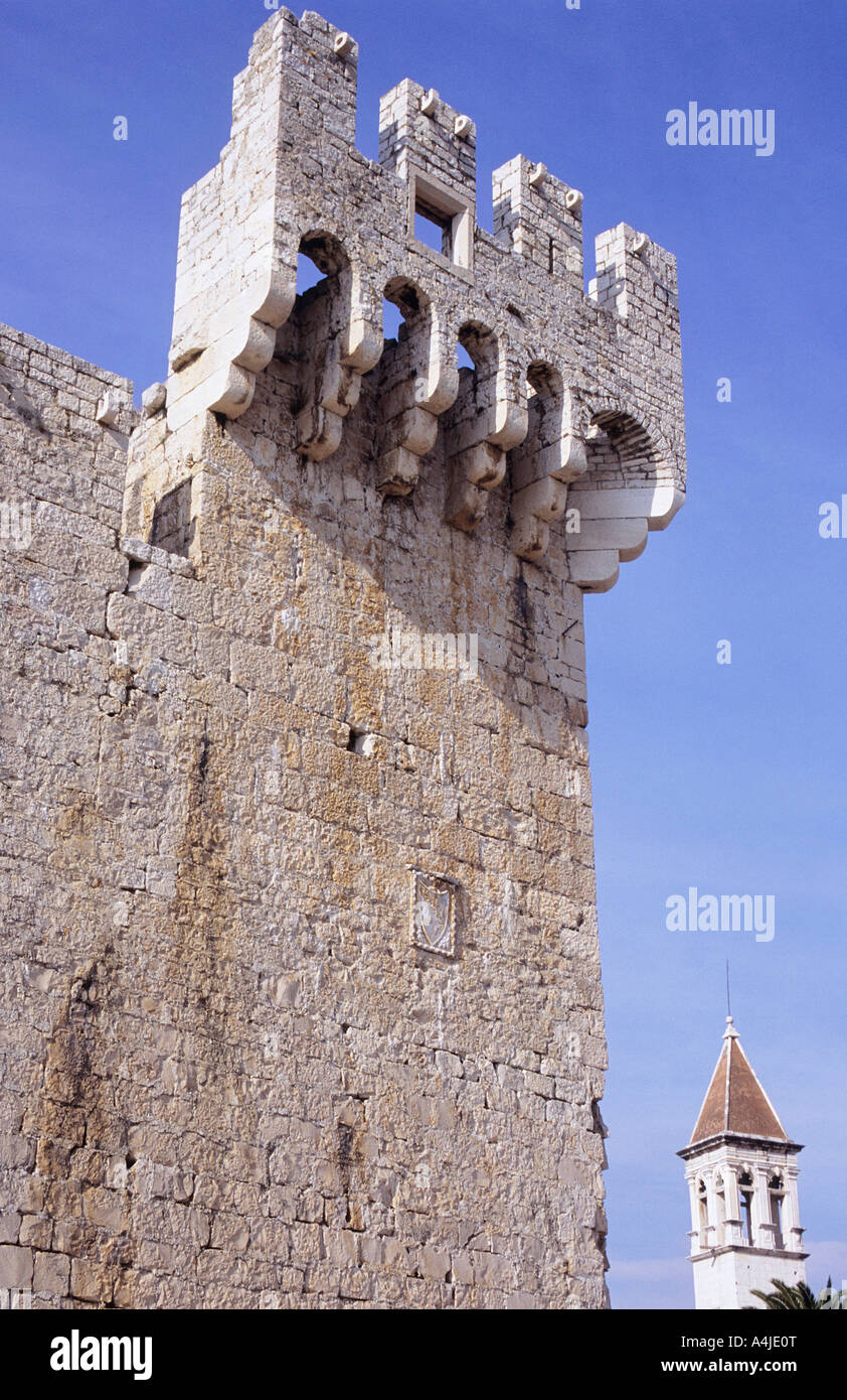 Kamerlengo castle parapets in Trogir Stock Photo - Alamy