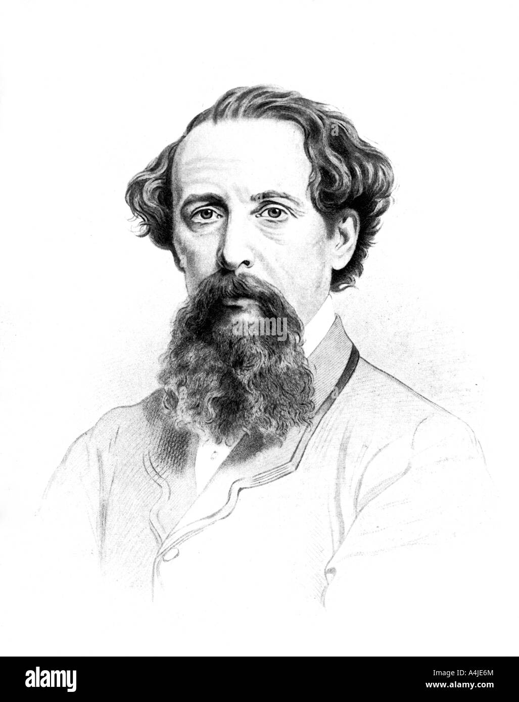 Charles Dickens, 19th century English author, (1910). Artist: Unknown Stock Photo