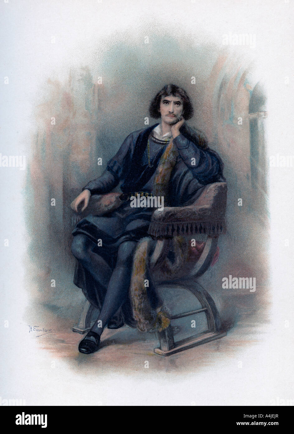 'Hamlet', 1891.Artist: H Saunders Stock Photo