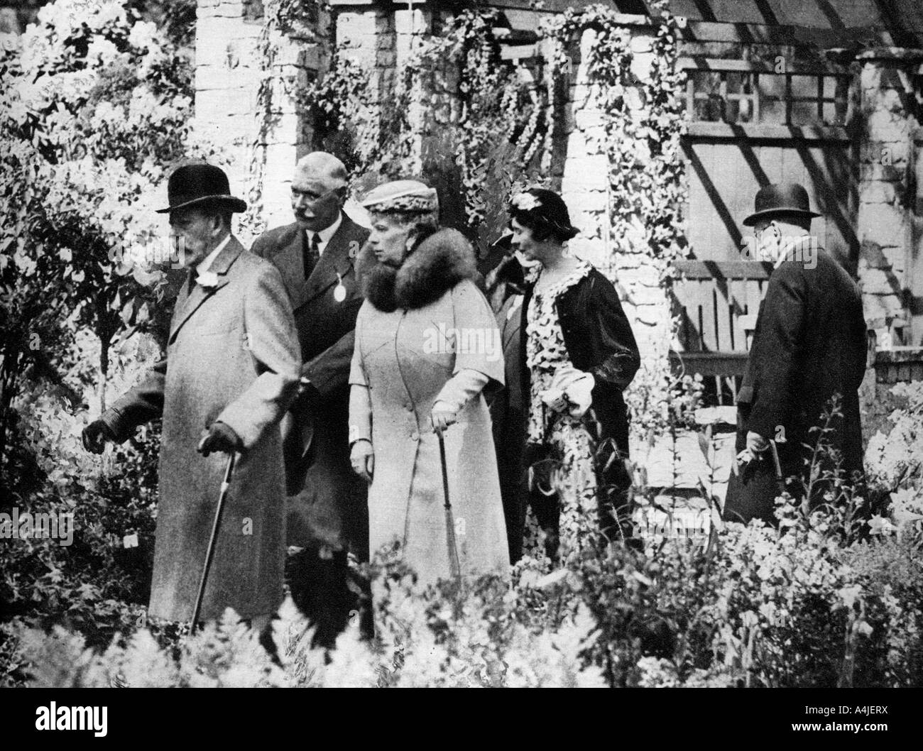 King V and Queen Mary at the Chelsea Flower Show, London, 1930s