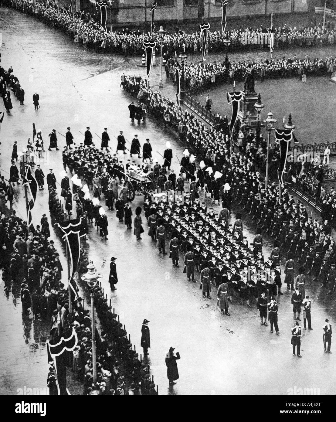 King V's funeral procession passing out of Palace Yard, London