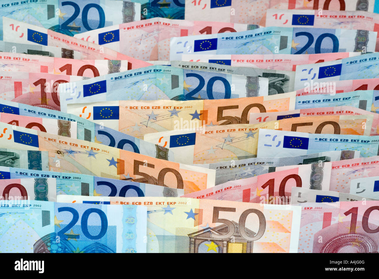 European 50 20 10 5 Euro Bank Notes Stock Photo 11062911 Alamy