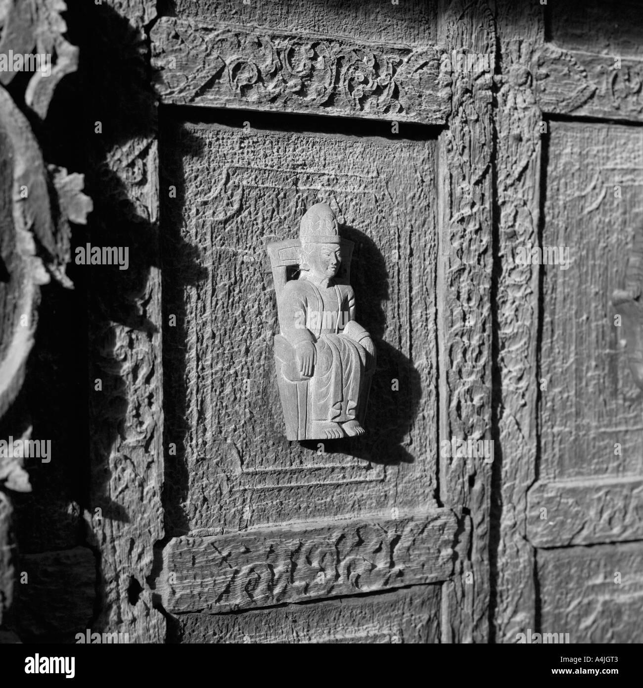 Monastery statue statues Black and White Stock Photos & Images - Alamy